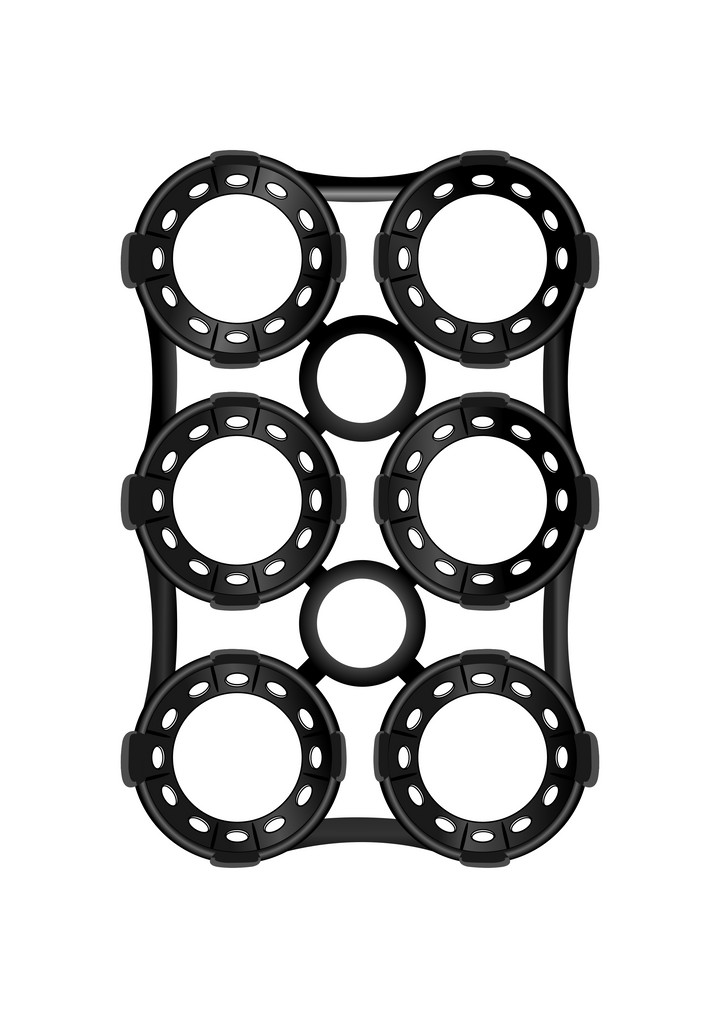 6 Pack Hard Plastic Ring Carrier (500 per box)