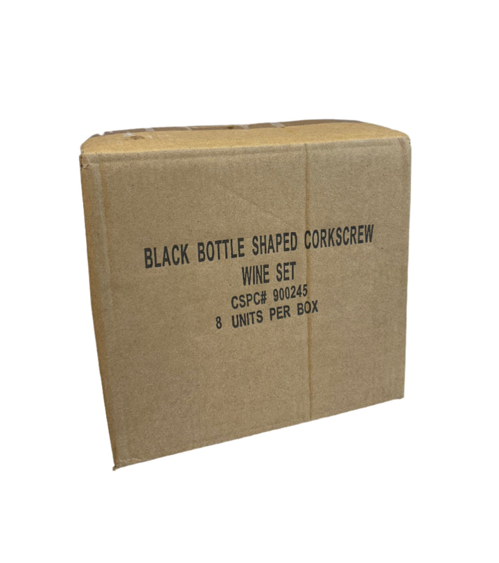 Black Bottle Shaped Corkscrew Set    8 Units per Box