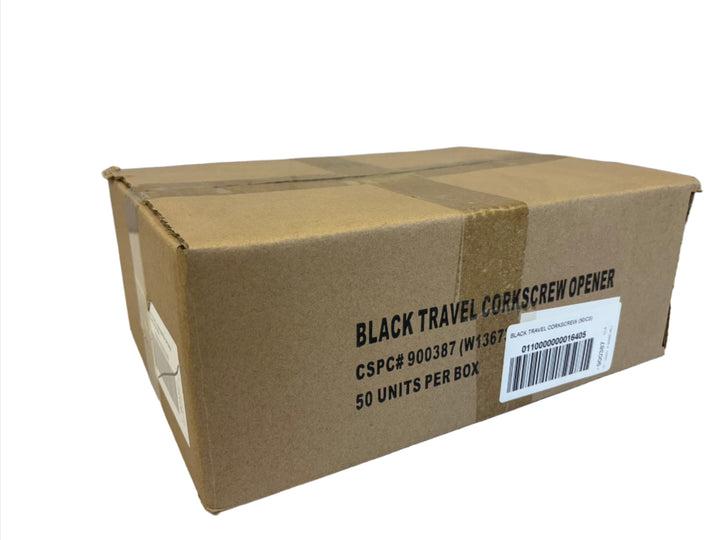 Travel Corkscrew Black - 50 Units per Box