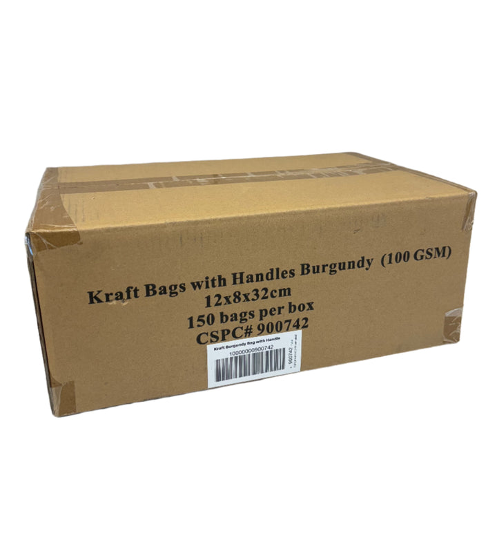 Kraft Bags w/ Handles    150 Units per Box