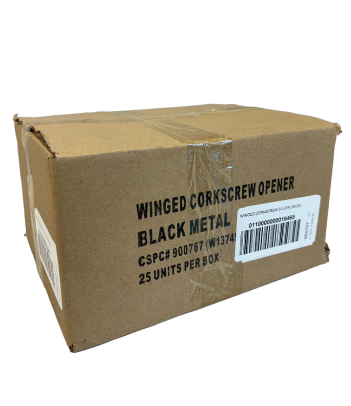 Silver Winged Corkscrew   25 Units per Box