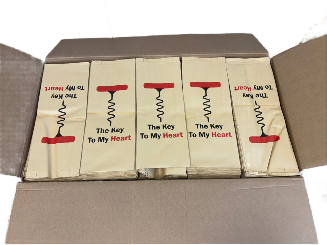 Kraft Wine Paper Bags Set 2 -  1000 Bags per Box