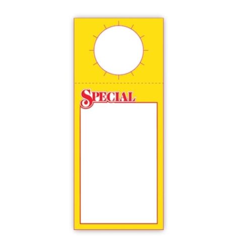 Special Bottle Hanger Retail Price Signs   100 per Box